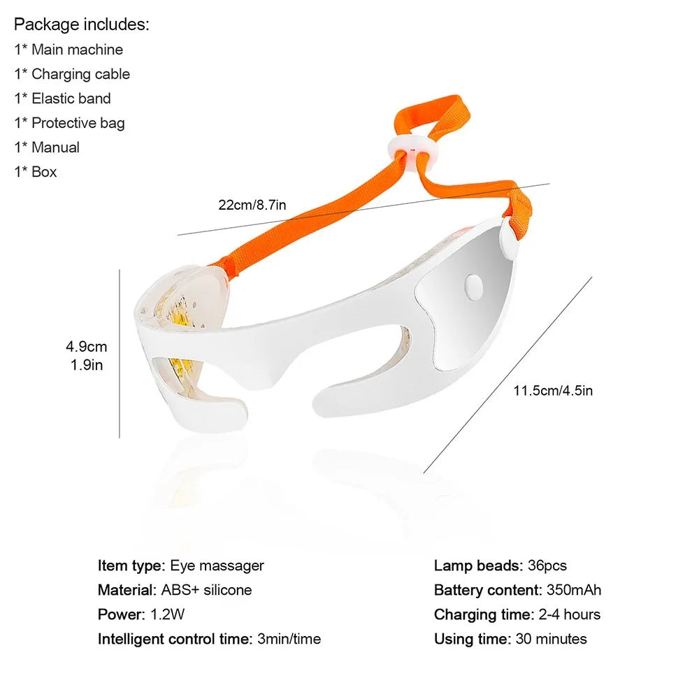 Anti-aging Eye Massager LED Photon Therapy Relax Fatigue Relief Lighten Dark Circles Smooth Eye Fine Line Beauty Eye Care