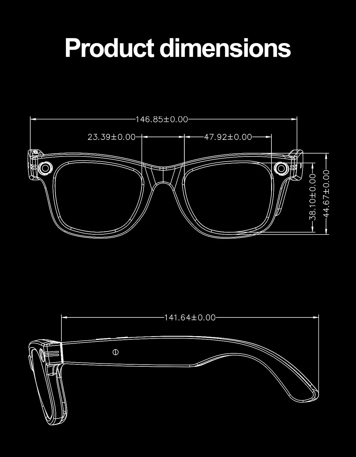 Smart Glasses Recording Videos AI Photo Recognition Answer Translation 260mAh Large Battery IP65 Waterproof Bluetooth Glasses