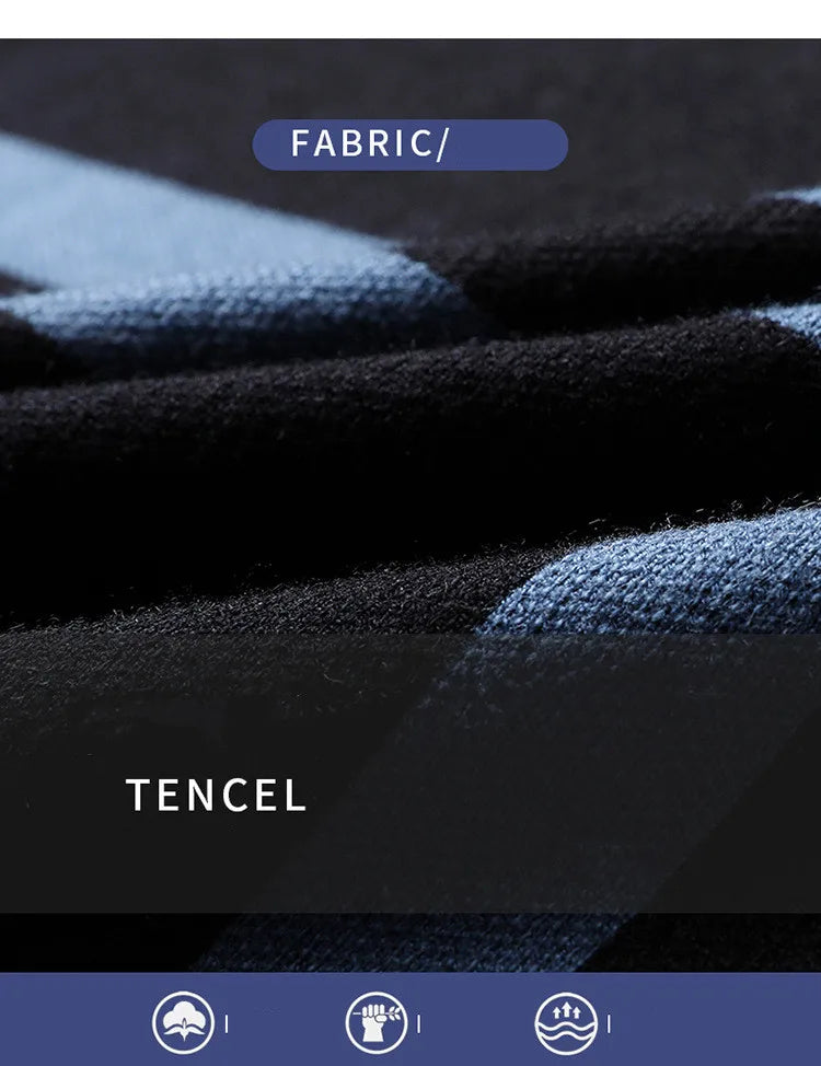 New Men's Spring Korean Knitted Cardigan High-end Brand Fashion Plaid Sweater Coat Male Autumn Leisure Luxury Sweaters
