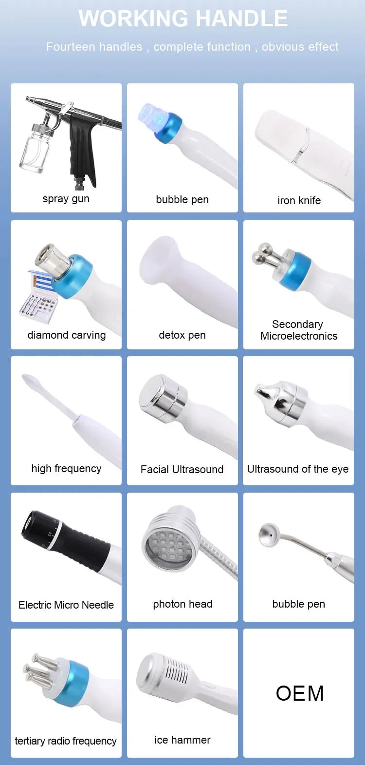 14 in 1 Women Aesthetic Beauty Equipment Bubble Oxygenation Ultrasonic Scrubber Hydrodermabrasion Hydro Facial Machine