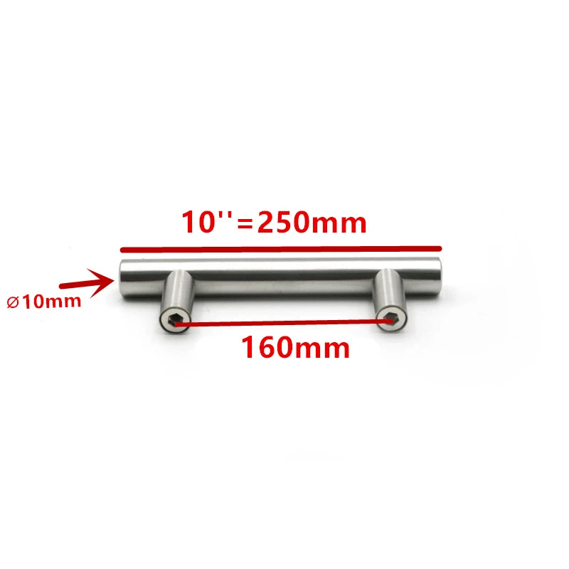 Modern  Stainless Steel Kitchen Door Cabinet T Bar Handle Pull Knob cabinet knobs furniture handle cupboard drawer handle