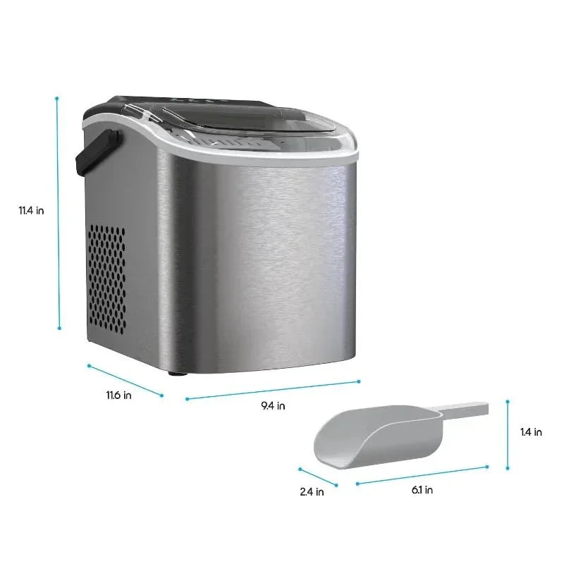 Electric Ice maker for Bar Home Kitchen Office bullet cylindrical Cube Maker via Scoop Automatic mini ice making Machine