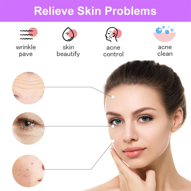High Frequency Facial Wand Y Type Electrode Neck Jawline Violet Argon Acne Oily Red Neon Sensitive Dry Aged Skin Care Massage