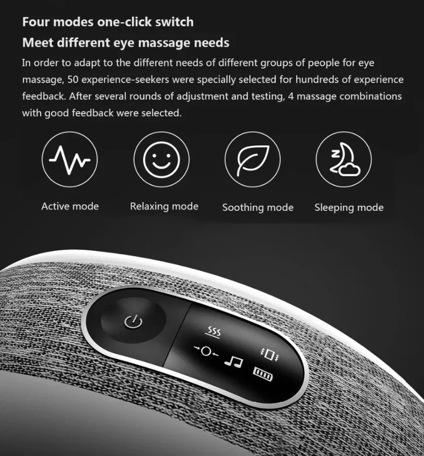 Xiaomi Mijia New Smart Eye Massager  Music 40 Degree  Hot Compress 4 Modes Press Foldable Eye Relax Massager Eye Mask
