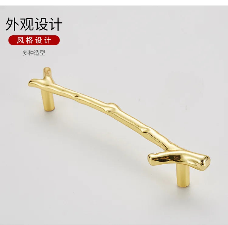 Fashion Tree Branch Furniture Handle 96mm 128mm Black Silver Bronze Kitchen Cabinet Handles Drawer Knobs Door Pulls Hardware