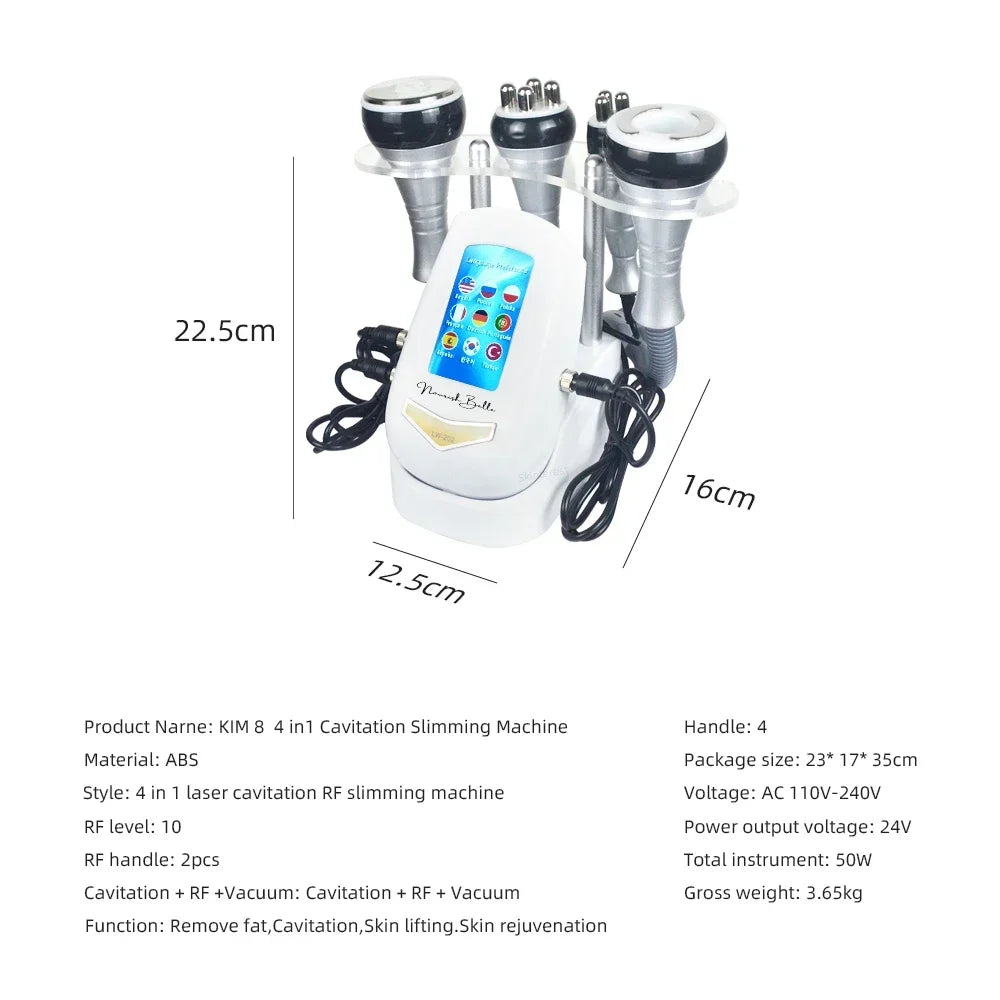 40K 3/4 IN 1 Cavitation  Body Slimming Machine Facial Massager Skin Tighten Face Lifting Vacuum Suction Beauty Device