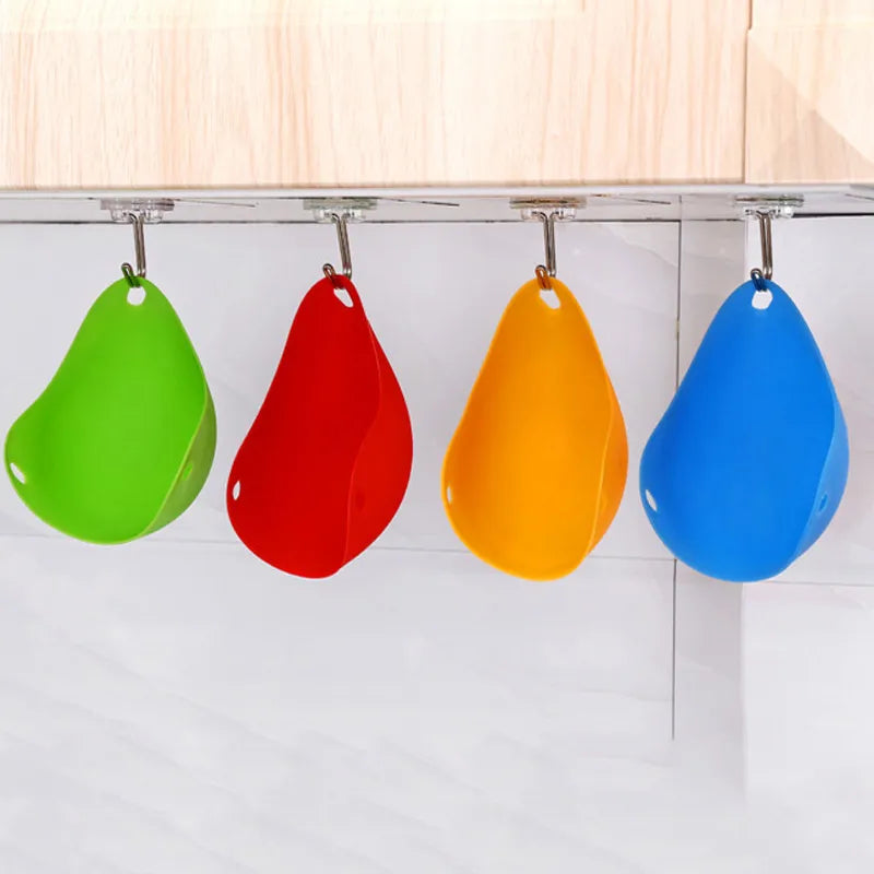 Hifuar 4pcs/set Silicone Egg Poacher Poaching Pods  Mold Bowl Rings Cooker Boiler Kitchen Cooking Accessories Pancake Maker