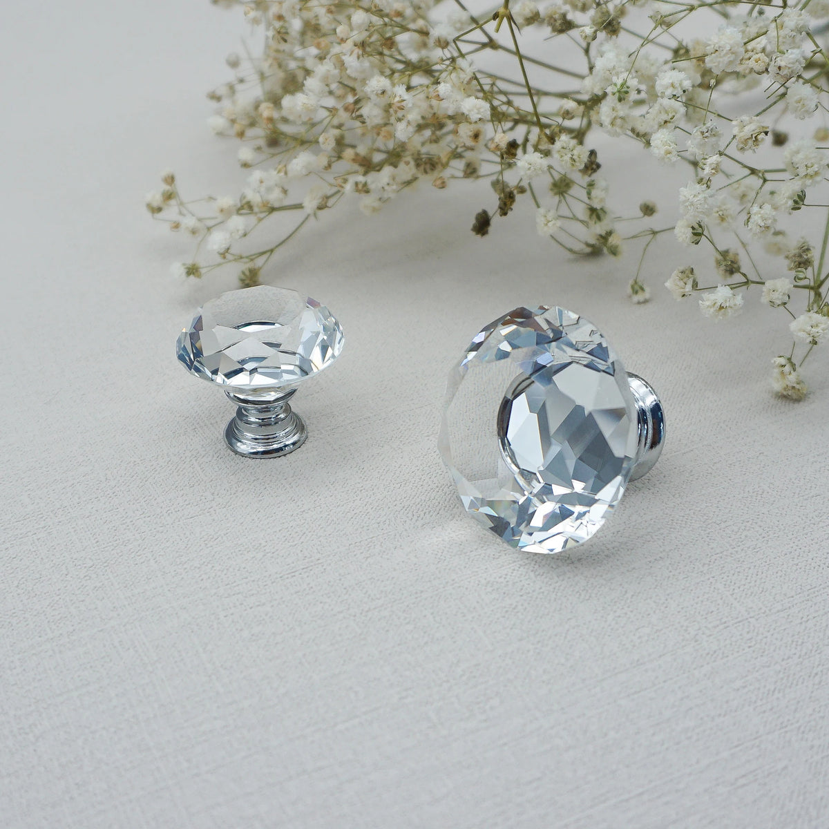 Gold Chrome Cabinet Handles Drawer Single Hole Knobs Luxury Wardrobe Dresser Pulls Modern Kitchen Accessories Furniture Hardware