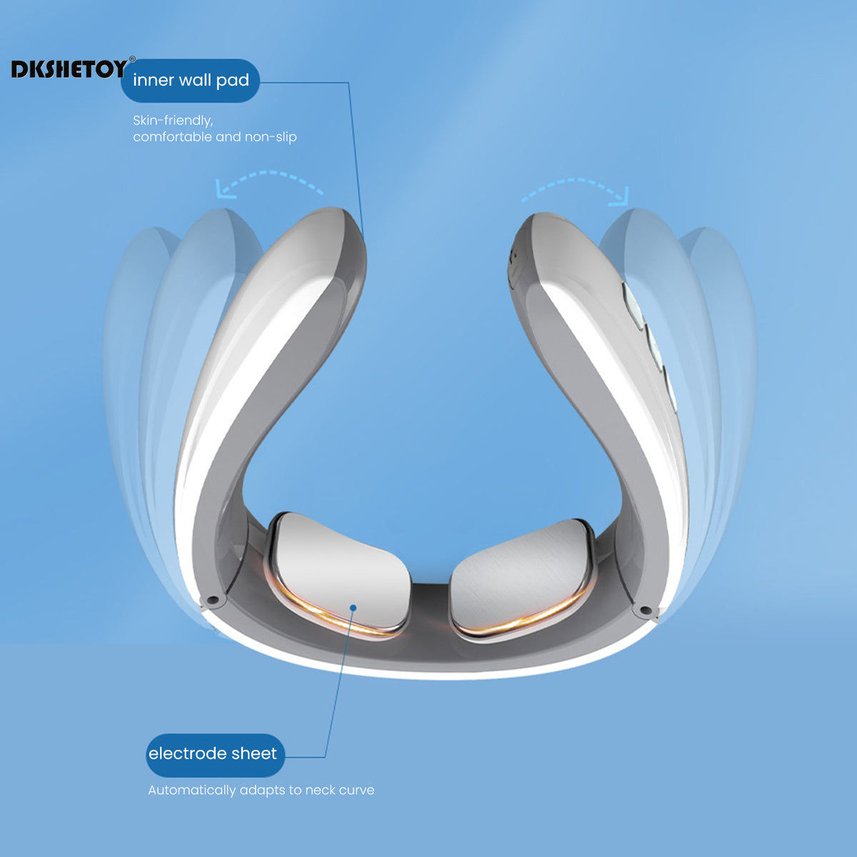 Smart Neck massager Electric Acupoints Shoulder Body Lymphvity Massage Device Low Frequency Magnetic Therapy Pulse Pain Relief
