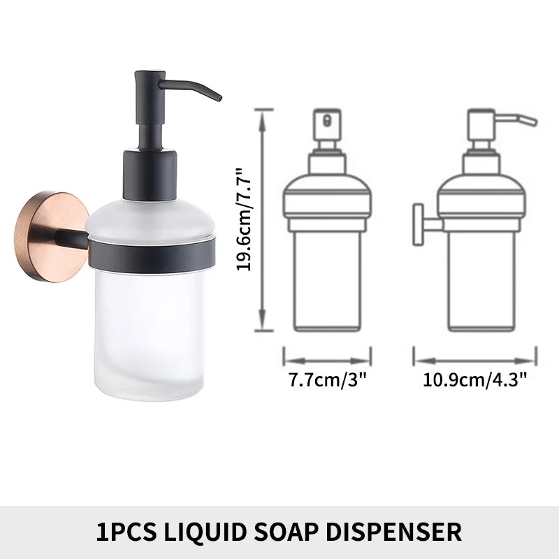 Soap Dish holder for Kitchen Bathroom Accessories Wall Mount Soap Dispenser Soap Rack With Glass Dish Metal Soap Holder Gold