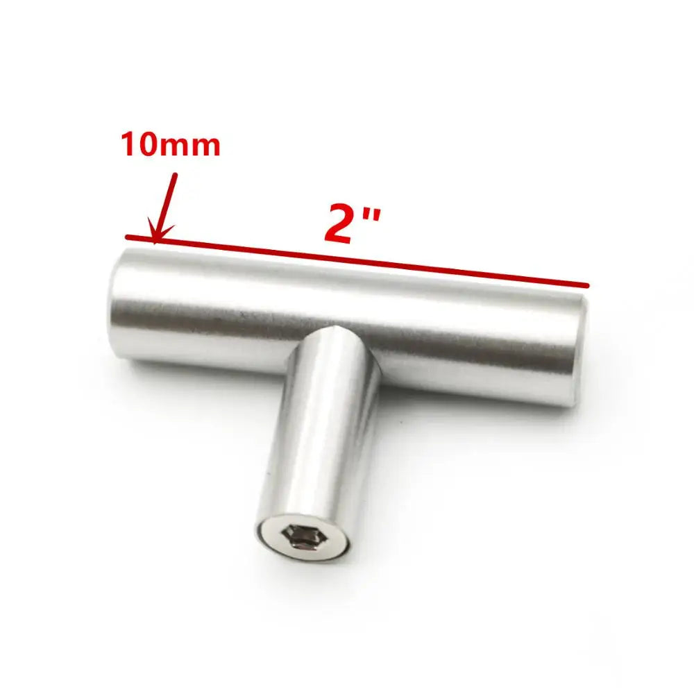Modern  Stainless Steel Kitchen Door Cabinet T Bar Handle Pull Knob cabinet knobs furniture handle cupboard drawer handle