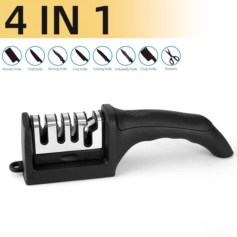 Knife Sharpener Professional Sharpening Stone Whetstone Grindstone 2/3/4 Stages Kitchen Knives Scissor Grinder Stone Householder