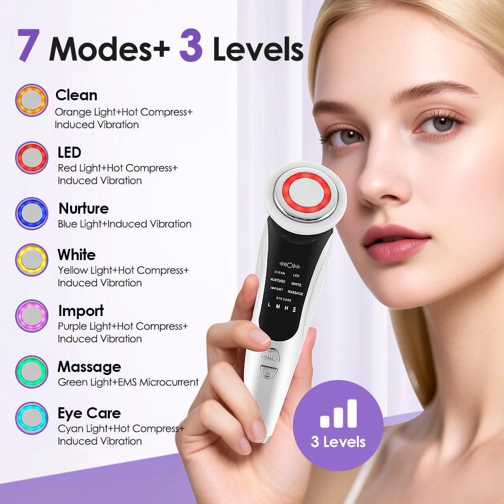 7 in 1 Multifunctional Facial Lifting Machine Skin Care SPA Face Skin Rejuvenation Beauty Instrument