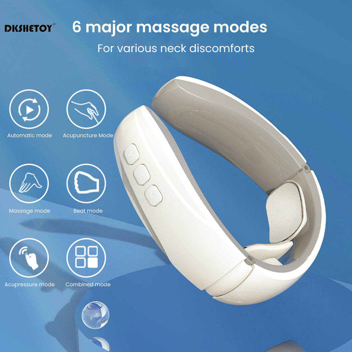 Smart Neck massager Electric Acupoints Shoulder Body Lymphvity Massage Device Low Frequency Magnetic Therapy Pulse Pain Relief