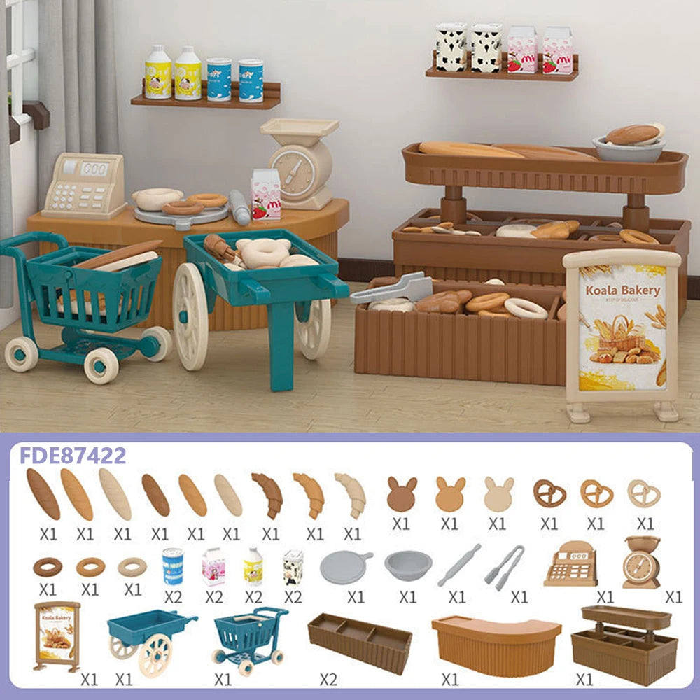 Dollhouse Miniature Furniture Accessories 1/12 Supermarket Micro Model Bedroom Forest Family For Kitchen Toys Doll Girl Gift