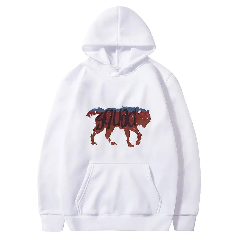 2024 Funny Retro Wolf Squad Men Hoodies Sweatshirt Awesome Wolf Student High School Wild Rad Life Is Strange Tank Squad Hoodie