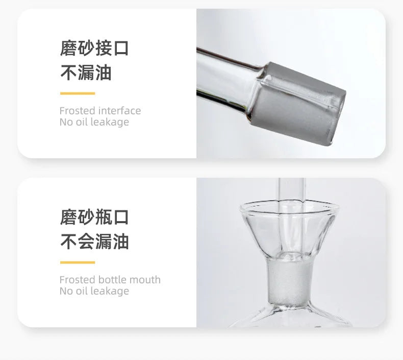 High Borosilicate Glass Oil Pot Household Leak-proof Oil & Vinegar Pots Kitchen Pot Soy Sauce Pot Oil Tank Seasoning Bottle Tool