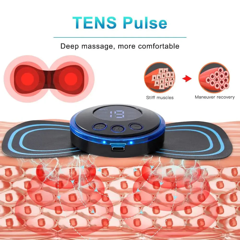 Electric EMS Foot Massager Pad Foldable Massage Mat Muscle Stimulation Relief Pain Relax Feet Neck Massager Muscle Stimulator