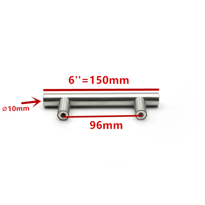 Modern  Stainless Steel Kitchen Door Cabinet T Bar Handle Pull Knob cabinet knobs furniture handle cupboard drawer handle