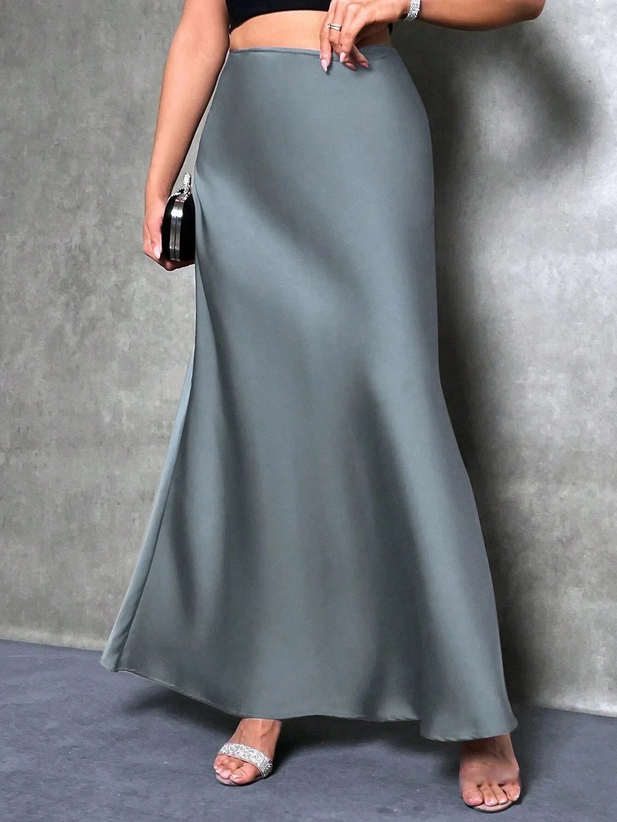 New Style European And American Fashion Colorful Velvet A- Line Skirt Long Dress For Women Autumn Winter 2023 Simple Design