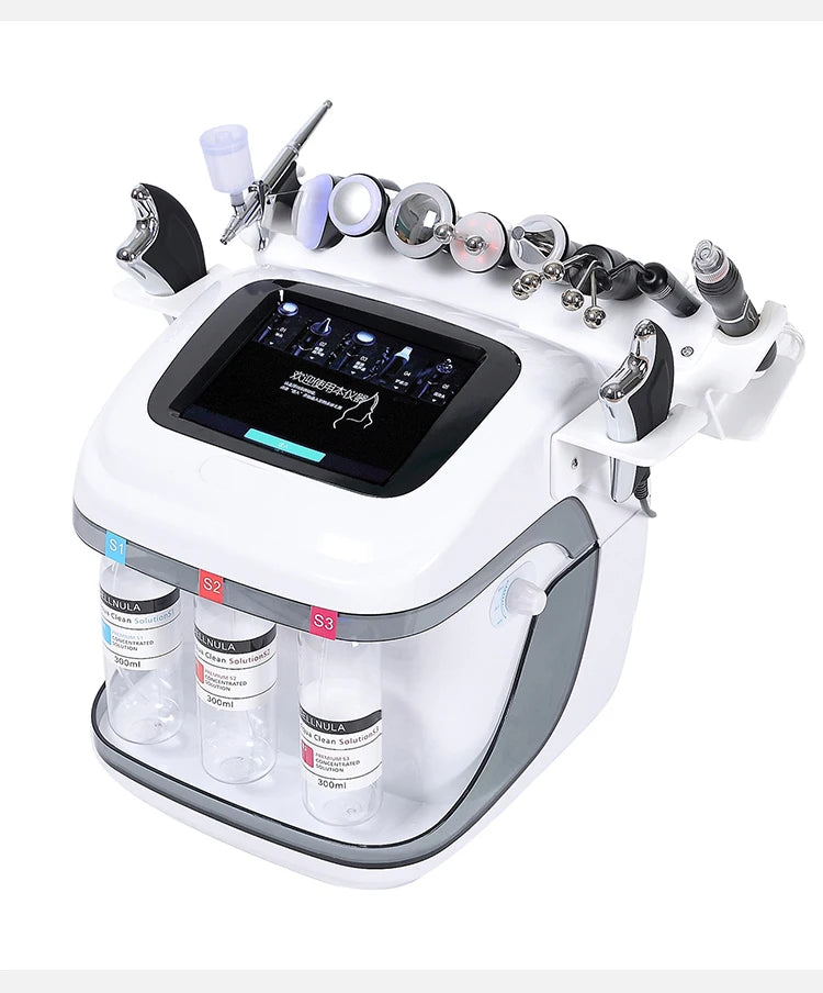 The New 10 In 1 Aqua Peeling Lift Skin Bubble Moisturizer Oxygen Machine Skin Care Cleansing Facial Dermabrasion Equipment