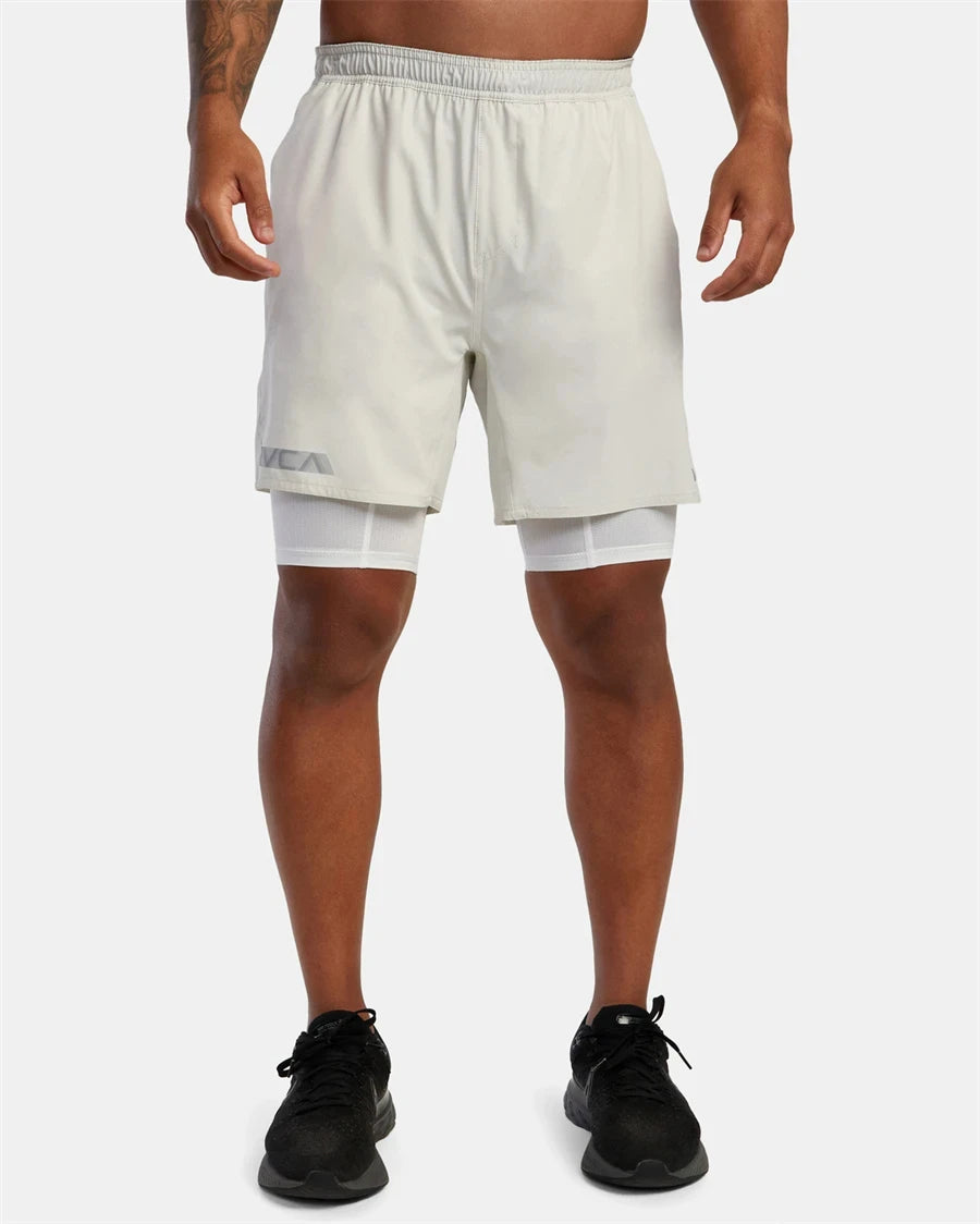 Fitness Shorts Men's Training Sports Jogging Fitness Woven Quick Dry New 2-in-1 Double-layer Sports Fitness Running Shorts
