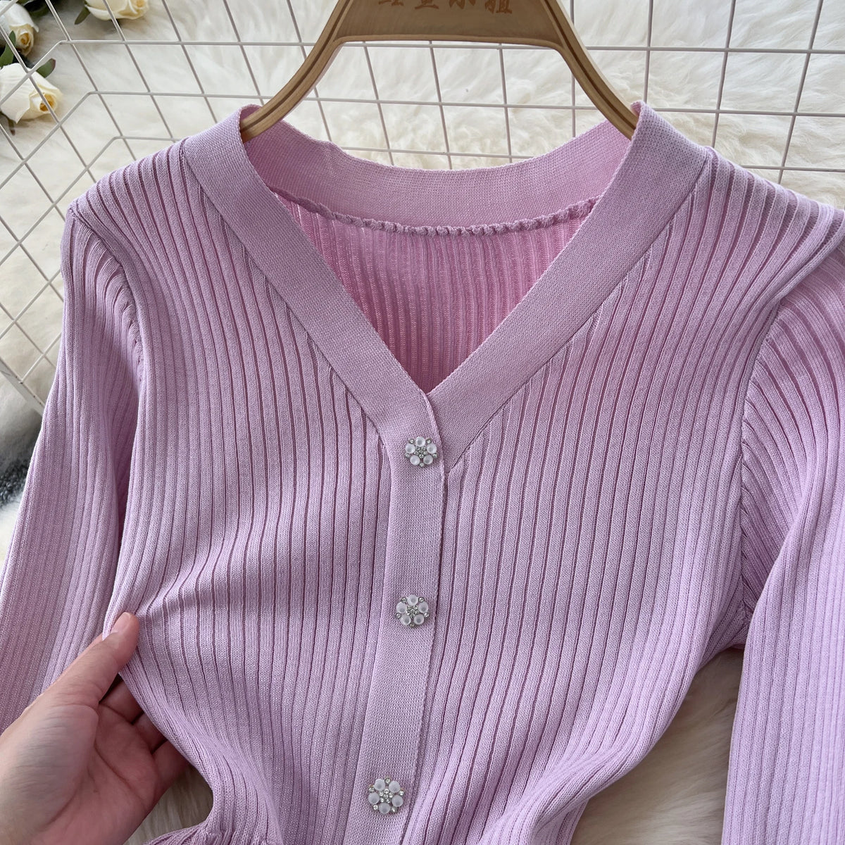 SINGREINY Autumn Knitting Sweater Dress Ladies V-Neck Single Breasted Full Sleeve Soft Slim Senior Knitted Casual Long Dress