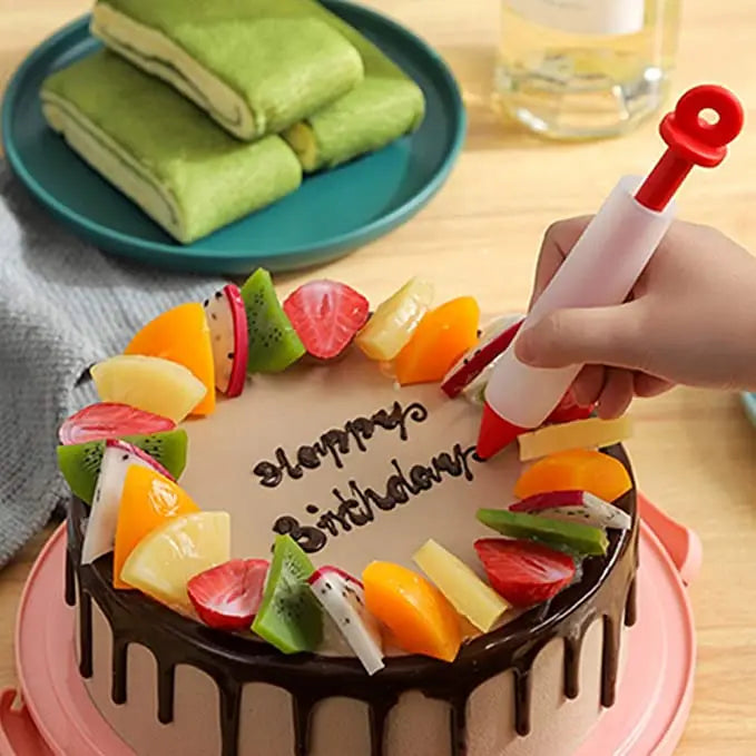 Silicone Food Writing Pen Chocolate Decorating Tools Cake Mold Cream Cup Cookie Icing Piping Pastry Nozzles Kitchen Accessories