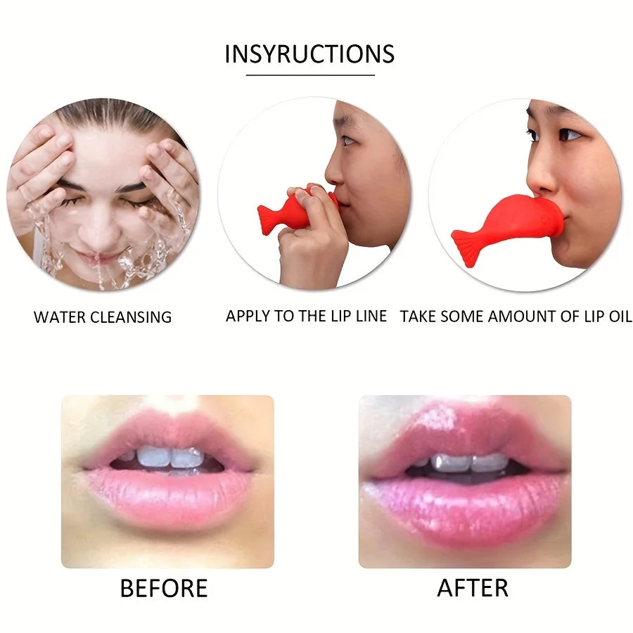 Silicone Fish Mouth Lip Plumper Women's Lip Plumping Tool Apple Lip Red Lip Beauty Facial Care Tool