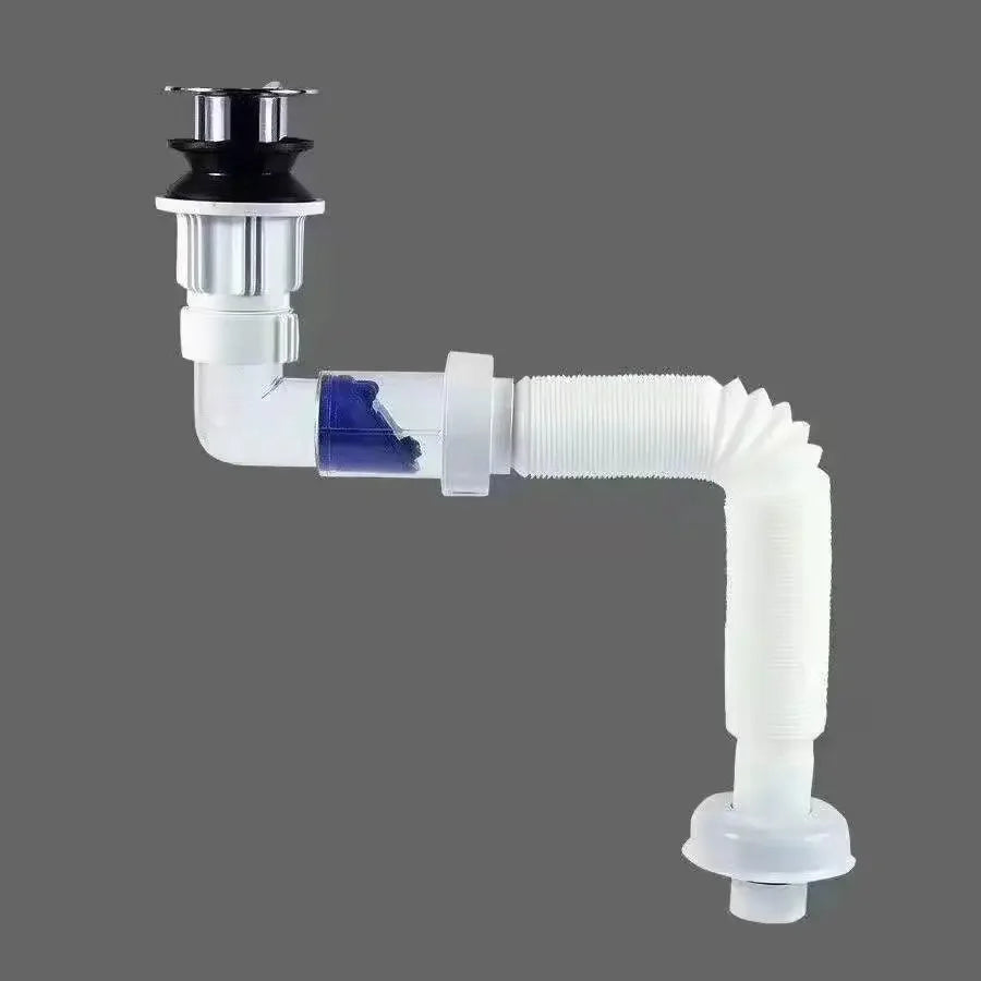 Flip-Top Kitchen Sink Drain Retractable Deodorizing Filter Flexible Downspout Bathroom Sink Anti Clogging Kitchen Accessories