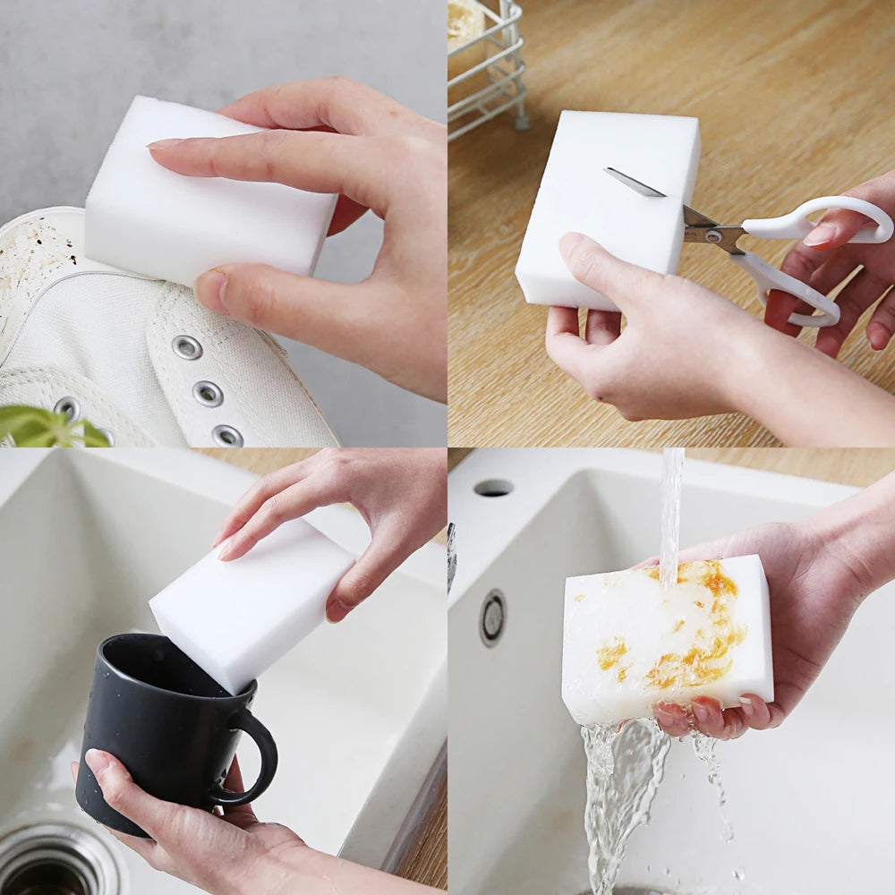 100*60*20mm Melamine Sponge Magic Sponge Eraser Melamine Sponge Cleaner Cleaning Sponge for Kitchen Bathroom Cleaning Tools