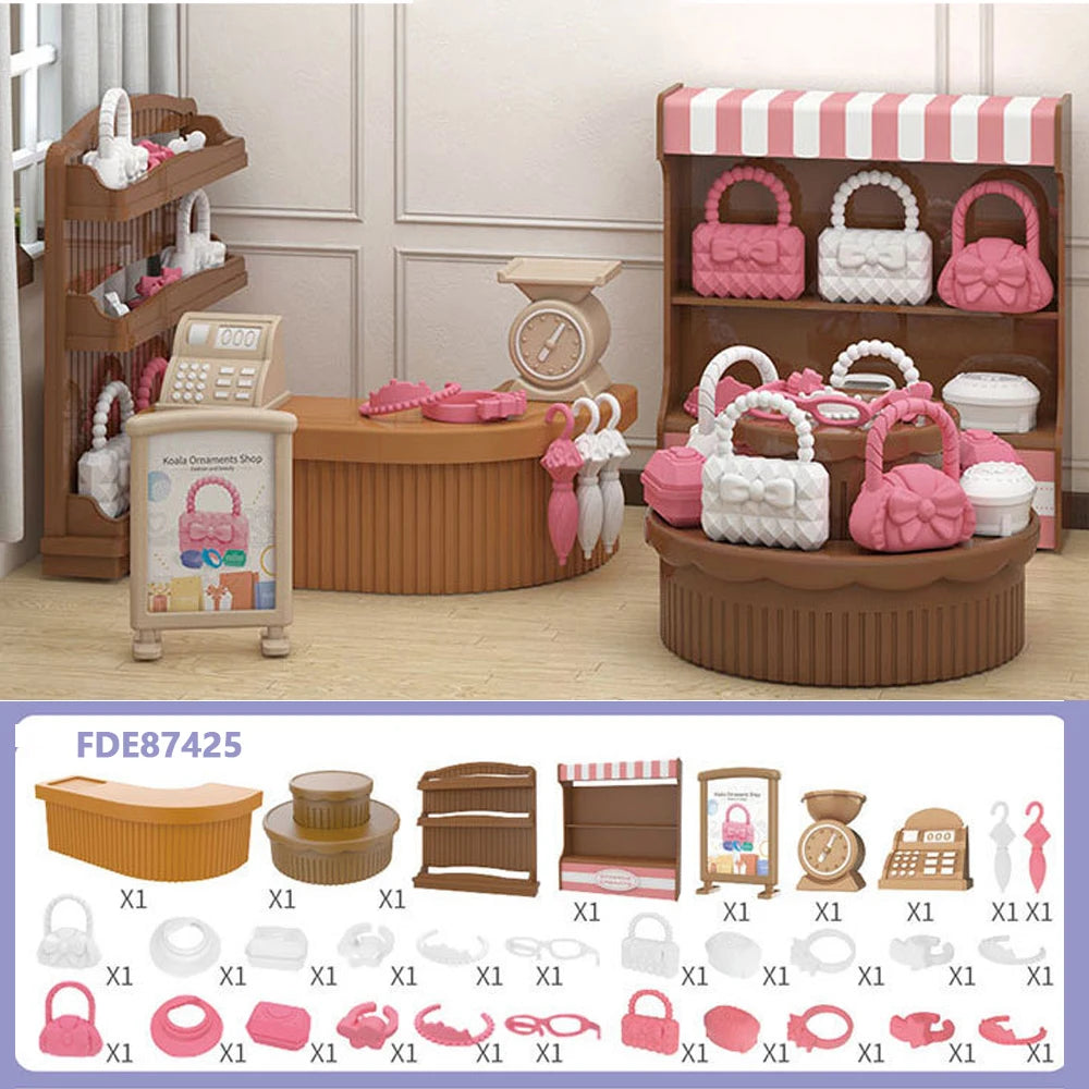 Dollhouse Miniature Furniture Accessories 1/12 Supermarket Micro Model Bedroom Forest Family For Kitchen Toys Doll Girl Gift