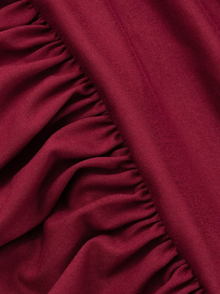 Mozision Off-shoulder Strapless Pleated Sexy Maxi Dress Women Fashion Backless Sleeveless High Waist Ruched Long Dress Elegant
