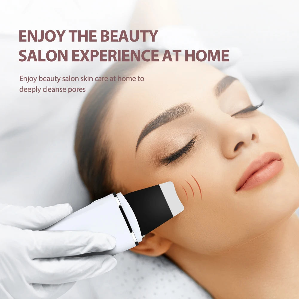 Ultrasonic Skin Scrubber Deep Face Cleaning Machine 4 Modes Peeling Shovel Facial Pore Cleaner Face Skin Scrubber Lift Machine