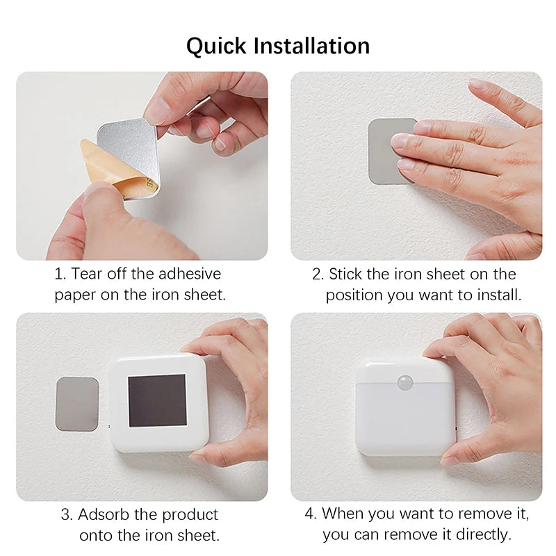 LED Wireless Night Light, Human Motion Sensor Lantern Rechargeable Wall Lamp, for Camping Summer Stairs Closet Kitchen Toilet