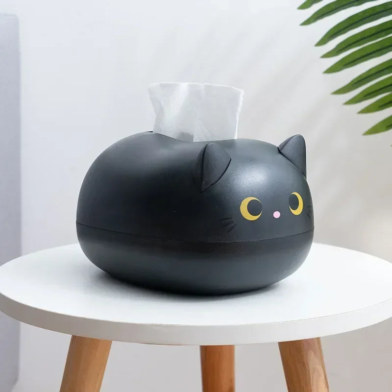 Kawaii Cat Tissue Box Kitchen Napkin Storage Box Wc Paper Container Desktop Toilet Paper Holder Nordic Style Home Decoration