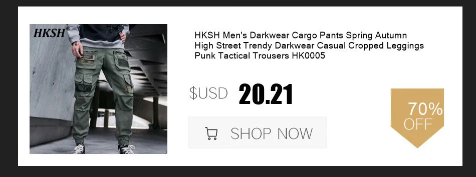 HKSH Autumn Winter Men's Tide Dark V-neck Cotton Jacket Women Splice Fur Patchwork Sleeveless Vest Zipper Chic Down Coats HK2466