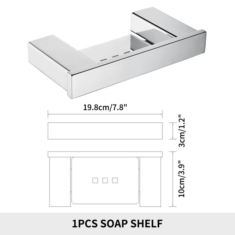Soap Dish holder for Kitchen Bathroom Accessories Wall Mount Soap Dispenser Soap Rack With Glass Dish Metal Soap Holder Gold