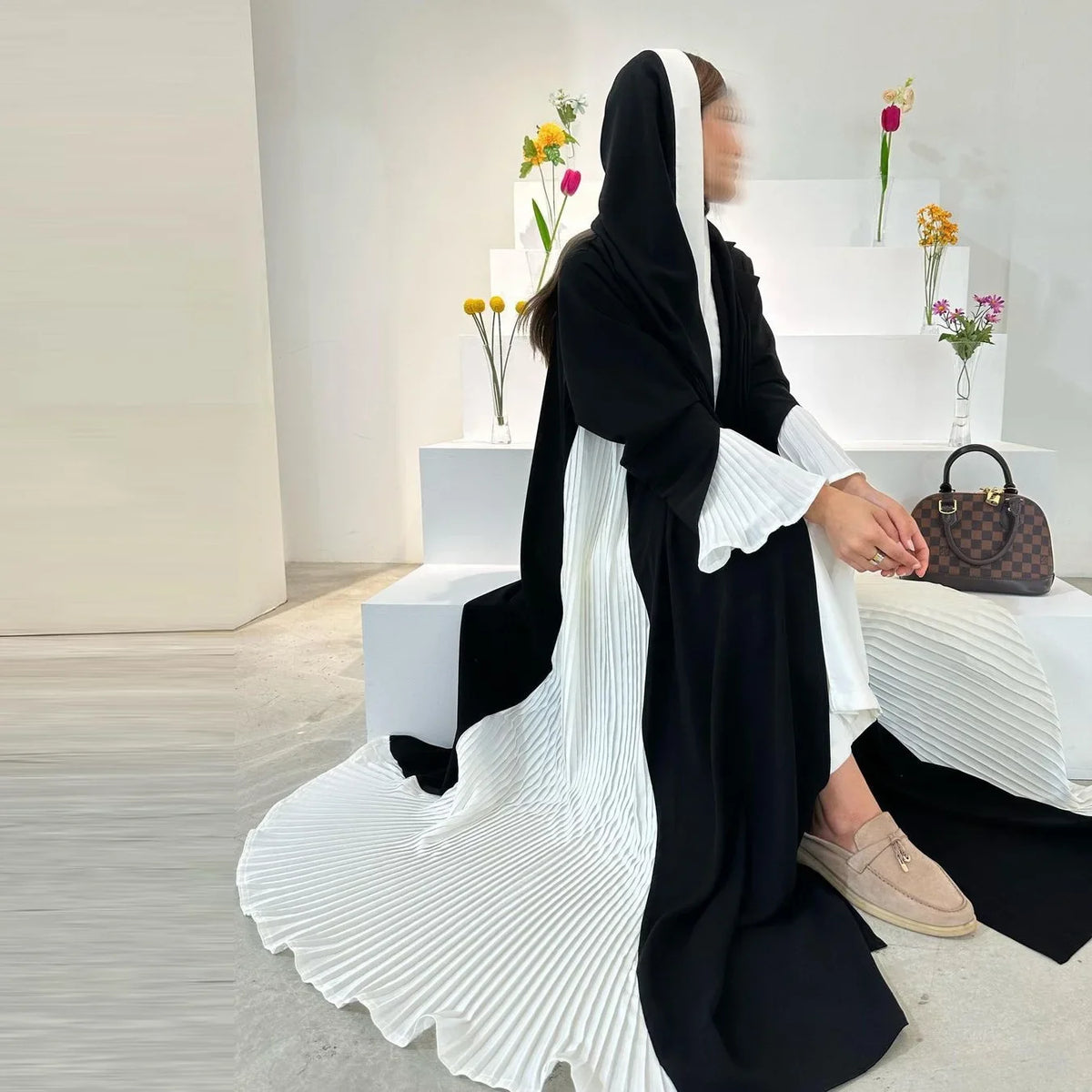 Eid Muslim Party Abaya for Women Ramadan Cardigan Pleated Long Dress  Morocco Kaftan Vestidos Largos Dubai Robe Jalabiya 2025