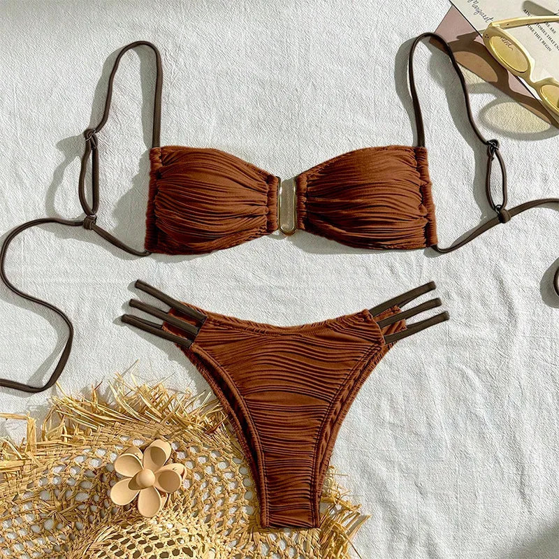 Sexy Bikinis 2025 Women's Swimwear Female Swimsuit For Swimming Wear Bathing Suits Brazilian Bikini Set Beachwear Pool Bather