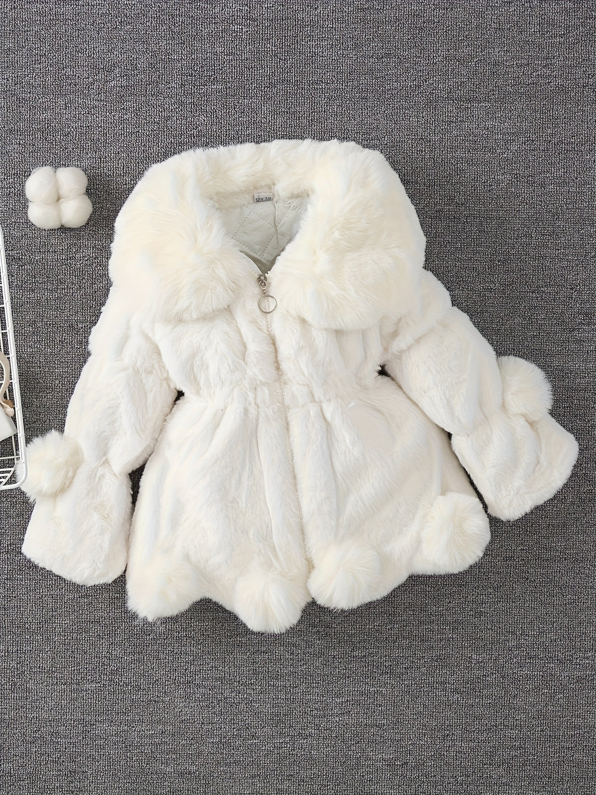 Girls' Autumn and Winter Fashion Thickened Warm Fleece Jacket with Soft Lining - Thick Warm Full Zipper Jacket, Machine Washable Fleece Fabric Comfortable Winter Girls' Outerwear, Suitable for Daily and Formal Wear, Perfect Choice for Cold Weather, Styli