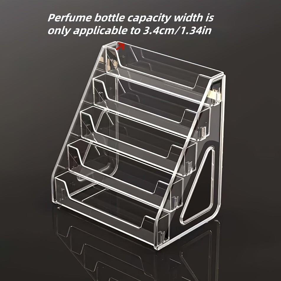 1pc Transparent Cosmetic Organizer - Makeup Vanity Storage Box with Open Compartments, Bathroom Countertop Organizer for Lipstick, Perfume, Nail Polish, Skincare - Space-Saving Vanity Organizer, Perfect Gift for Women, Mom, Sister