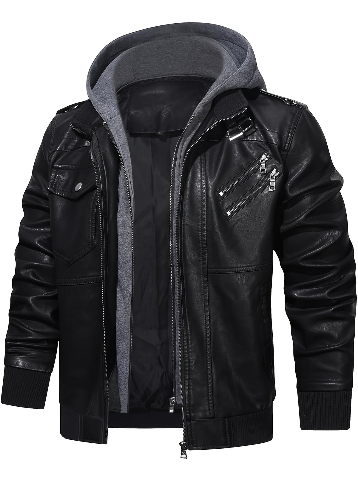Men's Premium Jacket - Hooded, Zip-Up, Long Sleeve with Pockets | Stylish & Durable for Fall & Winter | Casual Streetwear for Men