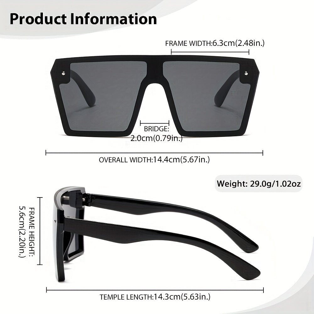 2 Pairs of Stylish Square Frame Glasses, Unisex and Versatile, Perfect for Birthday Gifts or Photography Props
