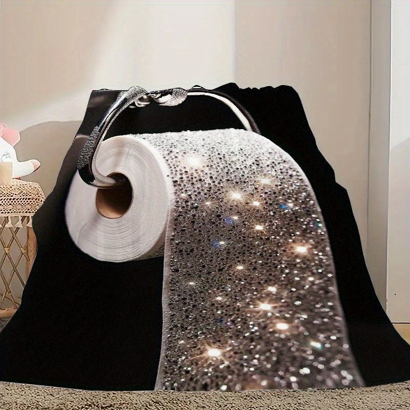 Sparkling Diamond Toilet Paper Roll - Luxury Bathroom Tissue with Glamorous Toilet Paper Design, Soft Flannel-like Texture, Elegant Bathroom Decor for Home, Parties, Holidays - Perfect Gift for Housewarming, Wedding, Birthday - All-Season Use, Party Supp