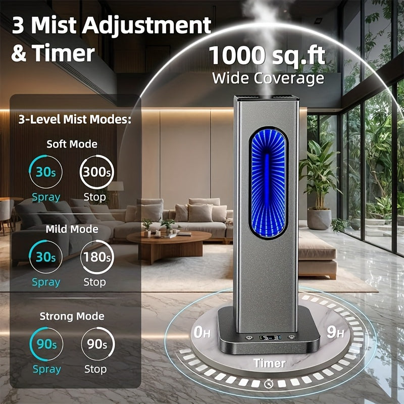 Smart Aroma Diffuser - 3.72oz Capacity, Coverage 300m³, Three Levels of Concentration Adjustment, Automatic Fragrance Spraying, Uniform Scent Diffusion and Long-Lasting Fragrance Retention Suitable for Home or Hotel Lobby, Made of Metal