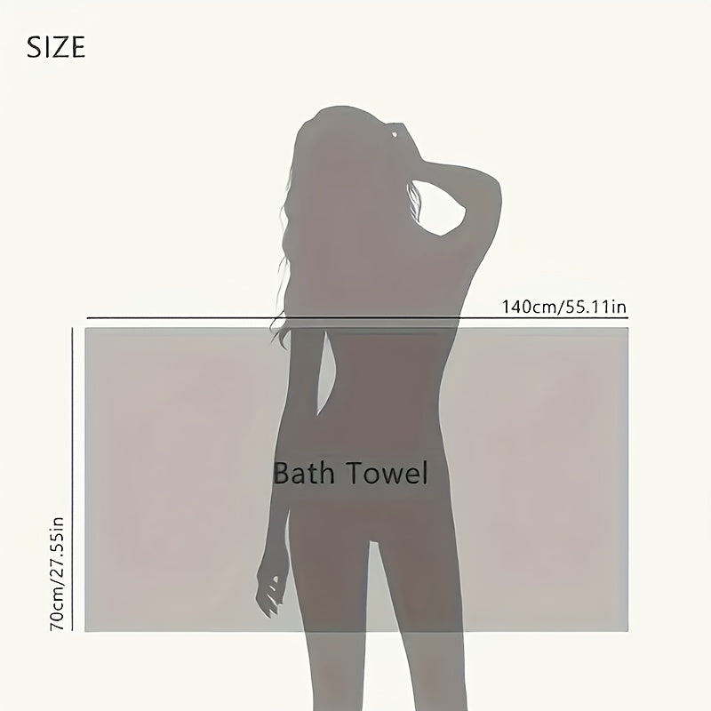 4pcs Large Bath Towel Set 70cm x 140cm/27*55in Oversized Soft Absorbent Quick-Dry Beach Chair Towels Suitable for Hotel and Spa Halloween & Christmas Decor, Plus Size Men's Women's
