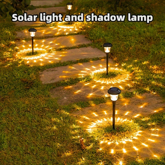 6pcs Solar Lawn Lights, Warm/Colorful Outdoor Landscape Spotlights for Gardens, Yards, and Patios – Portable Projector Spotlight