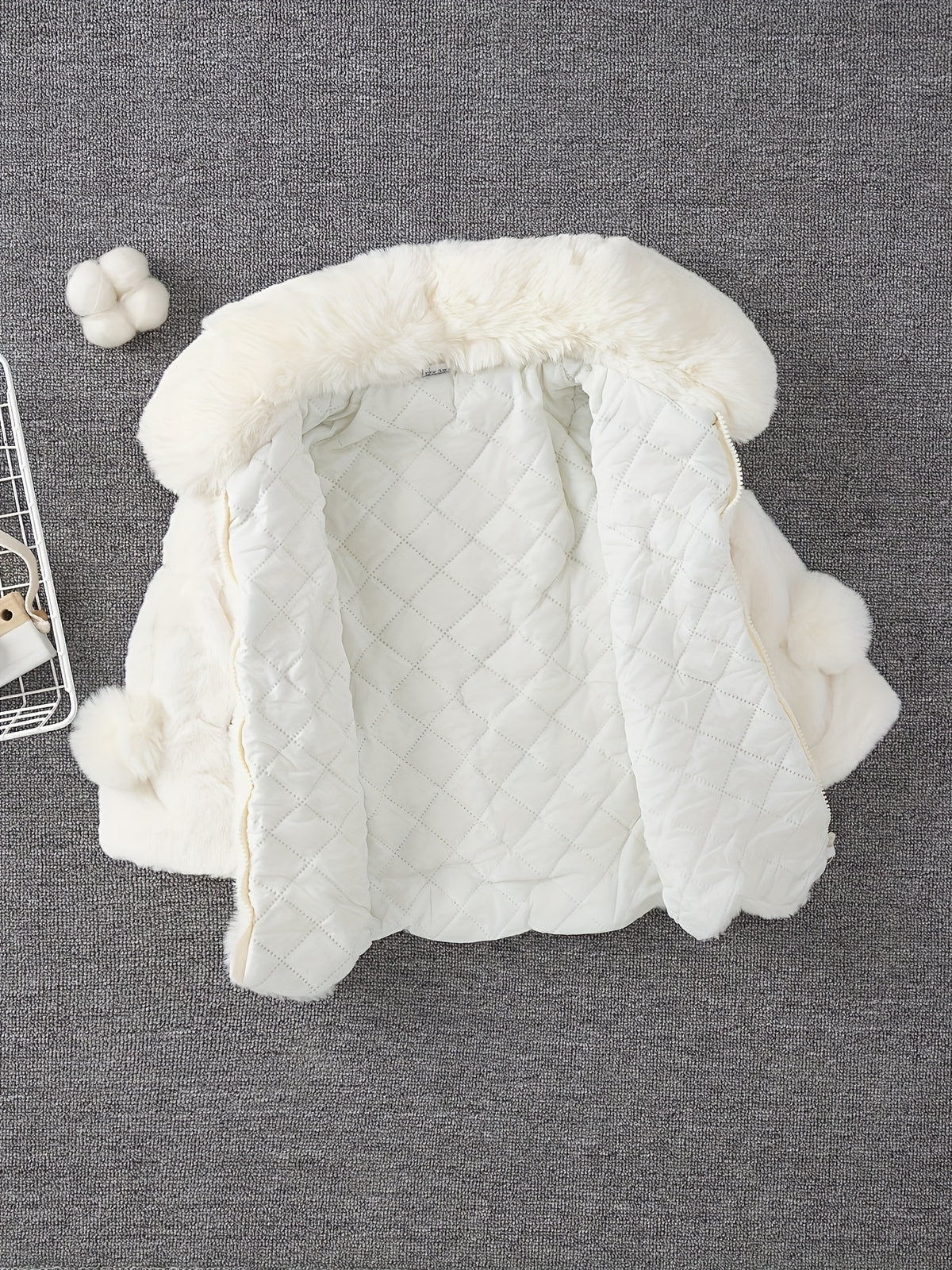 Girls' Autumn and Winter Fashion Thickened Warm Fleece Jacket with Soft Lining - Thick Warm Full Zipper Jacket, Machine Washable Fleece Fabric Comfortable Winter Girls' Outerwear, Suitable for Daily and Formal Wear, Perfect Choice for Cold Weather, Styli