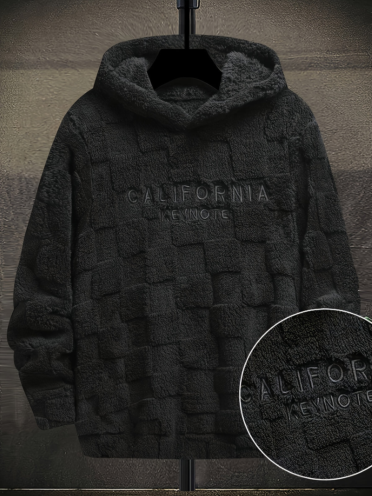 Men'S Long Sleeve Hooded Sweatshirt with California Keynote Embroidery - Cozy Fleece Pullover, Casual & Sporty Design, Perfect for Fall/Winter Outdoor Activities, Everyday Comfort Apparel | Sporty Hoodie | Durable Casualwear